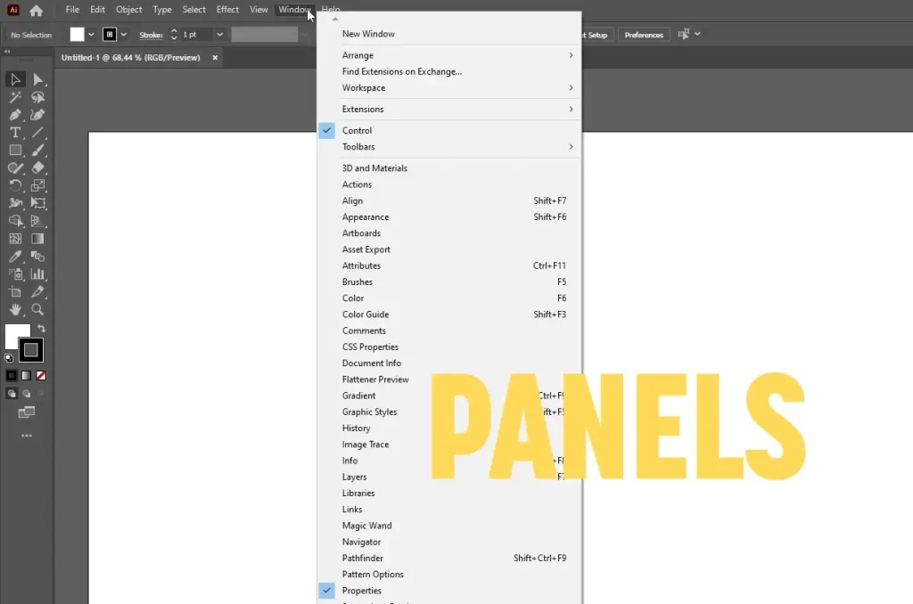 Adobe Illustrator Interface